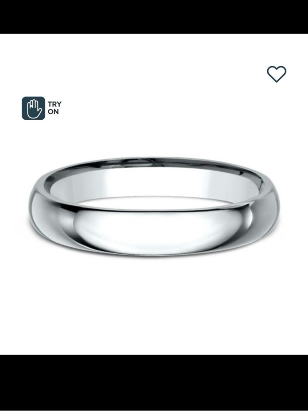 Classic Men's Silver Wedding Band - Polished Dome Ring